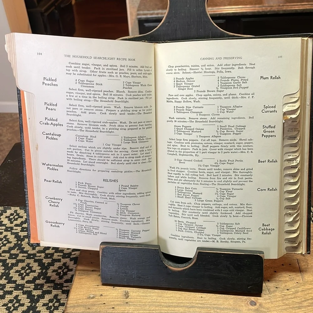 The Household Searchlight Recipe Book Embossed Hardcover 1939 Edition